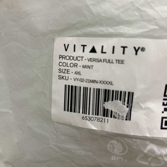 Vitality Versa Light Green Casual Full T-Shirt - Picture 9 of 9